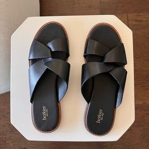 Botkier Black Leather Slide 5.5